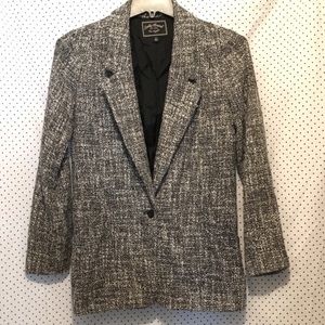 Lucky Brand Tweed Button Down Lined Jacket